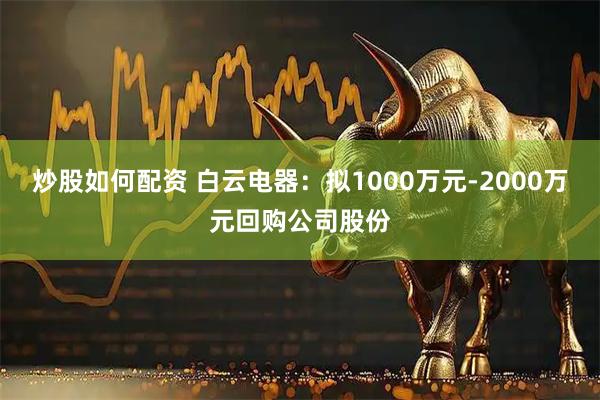 炒股如何配资 白云电器：拟1000万元-2000万元回购公司股份